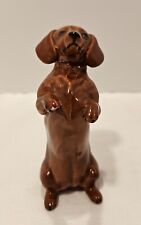 Dachshund Dog Figurine Ceramic Begging 4