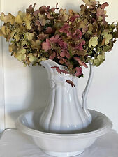 Antique Ironstone Pitcher and Bowl picture