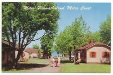St. Ignace MI Miles Hiawathaland Motor Court Resort Lake Huron Postcard Michigan picture