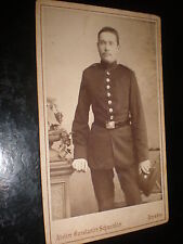Cdv old photograph soldier by Schwendler at Dresden Germany c1880s picture