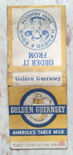 VINTAGE MATCHBOOK COVER GOLDEN GUERNSEY AMERICA'S TABLE MILK H.P. HOOD & SONS picture