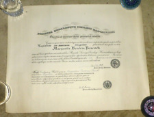 DIPLOMA FROM RADCLIFFE COLLEGE HARVARD SIGNED BY PRESIDENT ADA COMSTOCK 1929 picture