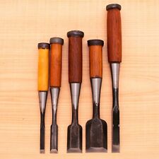 Japanese Round Chisel Set of 5 Hand Tool wood working #556 picture