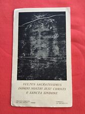 Antic relic of S. Sindone Holy shroud of Turin touched to the original 1901 picture