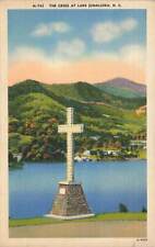 Vintage The Cross Scene Linen Lake Junaluska NC P513 picture