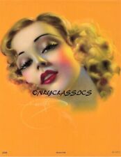 1936 Billy Devorss PinUp Print Dreaming Art Deco Blonde Charmer Sultry Beauty picture