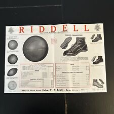 1939 Riddell Basketball VTG Magazine Print Ad Approx 17”x11.5” 1 Bag & Board picture
