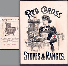 Antique Red Cross Talisman Stove Wood Cooking Range Nurse Rochester Trade Card picture