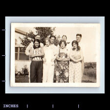 Vintage Photo AFFECTIONATE MEN WOMEN COUPLES STANDING OUTSIDE picture
