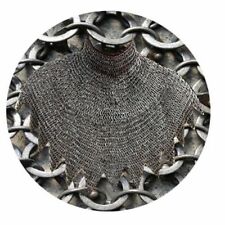Medieval Chain Mail Aventail 6 mm Round Riveted With Flat Washer Chainmail Amor picture