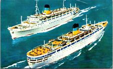 1960's Postcard of Greek Line Ships - Queen Anna Maria & Olympia picture