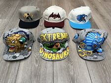 6 New Extreme Dinosaurs hat lot cartoon 1990s 90s tv show bulk vintage rare tags picture