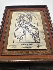 Alphonse Mucha La Fleur Tile Limited Edition  Rare Numbered picture