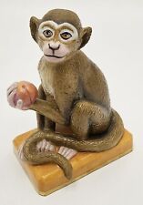 Royal Doulton Halcyon Days Porcelain Monkey Figurine Peach Hand Painted England picture