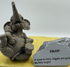 Rare The Herd Elephant Figurine Sculpture #3157 Martha Carey Enjoy Laughing picture