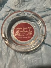 A QUIET LITTLE TABLE IN THE CORNER RESTAURANT NYC VINTAGE GLASS ASHTRAY Ca 1950 picture