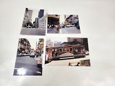 4 Real Photo Scenes of San Francisco, CA.  Cable Car Street Scenes 1980-1990 VTG picture