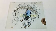 GKY Glass Magic Lantern Slide Photo GIRL TAKES SHELTER UNDER A LARGE UMBRELLA picture