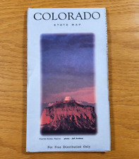 Colorado Map Vintage 1992 Road State Travel Highway Transportation Recreation picture