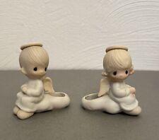 Vtg 1981 Precious Moments Angel Candle Climbers “But Love Goes On Forever” As Is picture