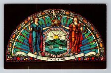 Albany NY-New York, Stained Glass Window Assembly Lobby, Vintage Postcard picture