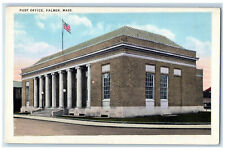 c1930's Post Office Palmer Massachusetts MA Vintage Posted Postcard picture