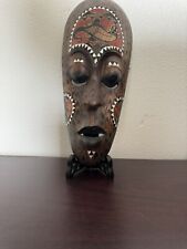 Beautiful Handcrafted African Mask 12”In Length x 5” In Width picture