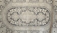 Exquisite Vtg Madeira Richelieu Embroidery Ecru Tablecloth 62x96 + 12 Naps Mono picture
