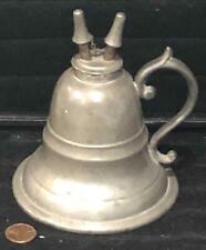 Antique American Pewter Whale Oil Lamp, Marked Morey & Ober, c. 1852 picture