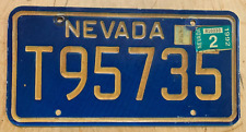 1992 NEVADA COBALT BLUE  LICENSE PLATE 