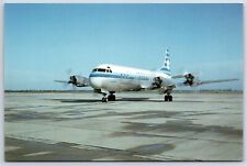 Airplane Postcard KLM Royal Dutch Airlines Lockheed Electra at Rotterdam CO15 picture