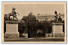 c1940's Two Horse Monument at Gate Norrdeutscher Lloyd Bremen Germany Postcard picture