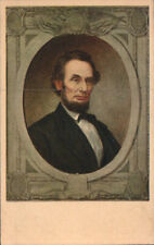 VTG 1943 PC PORTRAIT ABRAHAM LINCOLN PAINTED WILLIAM MARSHALL 1864 NY HIST SOC * picture