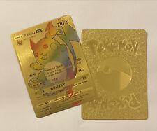 Raichu GX Rainbow Golden Card Gold Custom Card picture