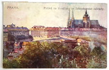 Vintage Postcard Czechoslovakia Czech Prague View of Hradcany from the Schonborn picture