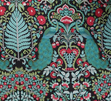 2 Custom Drapes Elizabethan/Modern  Peacock in Jewel   Stunning  Large Pattern picture