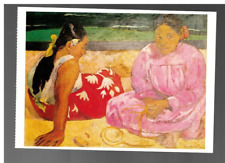 Vintage Postcard On The Beach 1891 Paul Gauguin Painting Artwork Magna picture