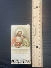 Antique Catholic Prayer Card Religious Collectible 1890's Holy Card. Jesus picture