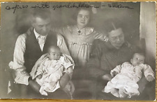 1910s RPPC: GRANDPARENTS AND GRANDKIDS antique real photo postcard SALEM, OREGON picture