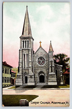 Christ Church Montpelier Vermont VT Vintage Postcard picture