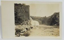 RPPC Ausable Chasm NY Rainbow Falls Victorians Walking Along Rocks Postcard R5 picture