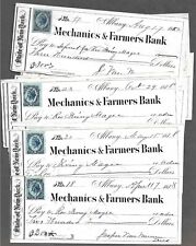10 Albany New York Bank Checks 1878-1882 picture