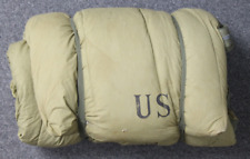 Vintage US Army M-1949 Mountain Sleeping Bag Khaki Large 1957 w/ Feather Down picture