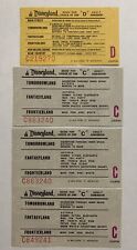 Four vintage 1970s Disneyland tickets - 3 C, 1 D - Clean good condition picture
