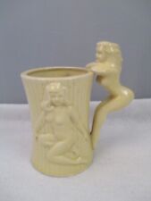 Vintage 60's yellow ceramic mug 3 nude women naked ladies made in Japan picture