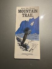 Vintage Texas Map Ride The Texas Mountain Trail Brochure Tourism Travel 1960’s picture
