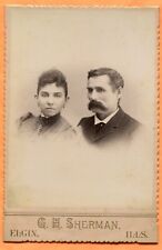 Elgin IL, Portrait of a Couple, by Sherman, circa 1890s picture