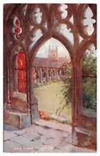 Oxford England Postcard View from Cloisters New College Unused picture