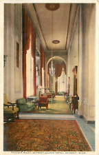 c1910 Detroit Leland Hotel, Peacock Alley, Detroit, Michigan Postcard picture