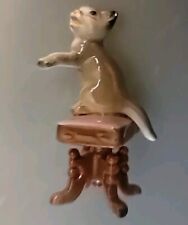 Retired Hagen Cat on Piano Stool Light Stripes picture